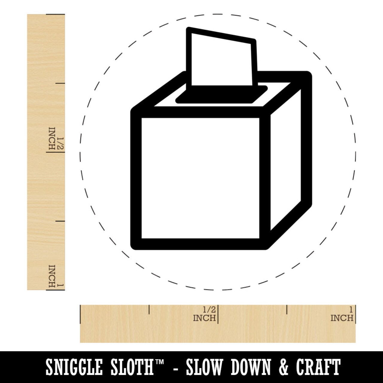Tissue Box Self-Inking Rubber Stamp for Stamping Crafting Planners